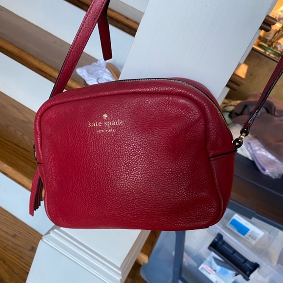 Kate Spade Small Red Pebble Leather Crossbody - Picture 2 of 5